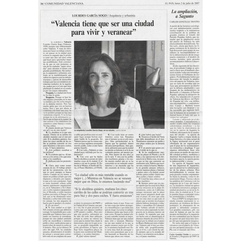 IDD200702 – Entrevista en el periódico El País